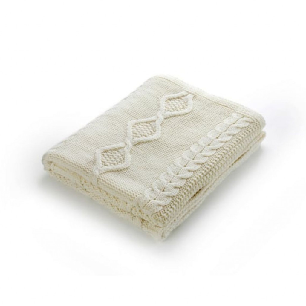 Плед из мериносовой шерсти Aran | Ecru