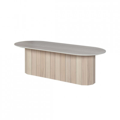 Revolve long coffee table | Bleached oak
