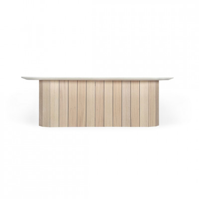 Revolve long coffee table | Bleached oak