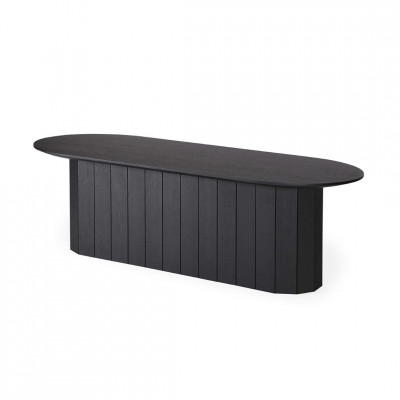 Revolve long coffee table | Black oak