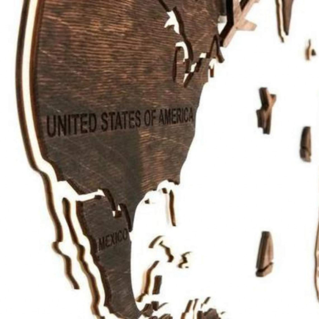 Wooden wall map of the world | Dark Brown Wooden wall map of the world | Dark Brown