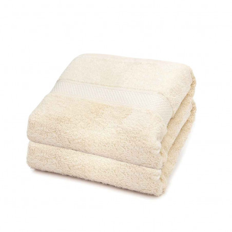 Cotton towel set 2pcs. | Cream