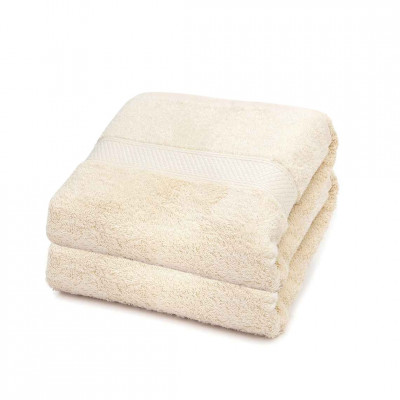 Cotton towel set 2pcs. | Cream