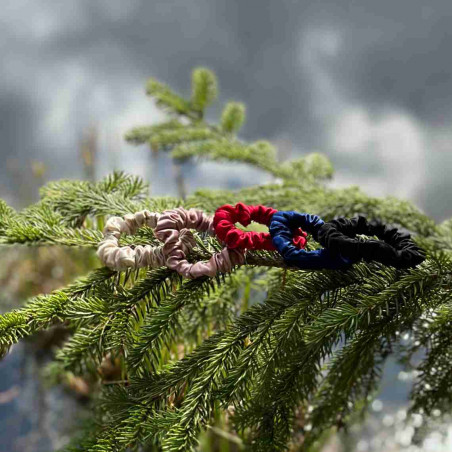 Резинка для волос из натурального шелка Mulberry | пепельно-розовая