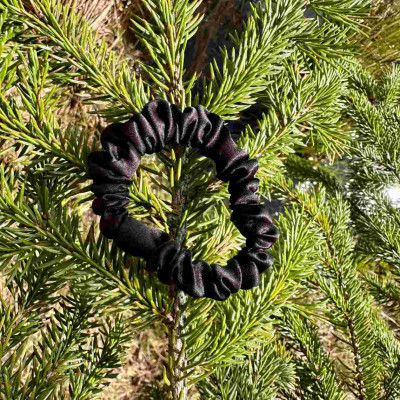 Резинка для волос из натурального шелка Mulberry | Черный