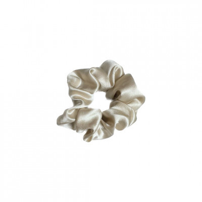 Natural mulberry silk big hair band | Creamy