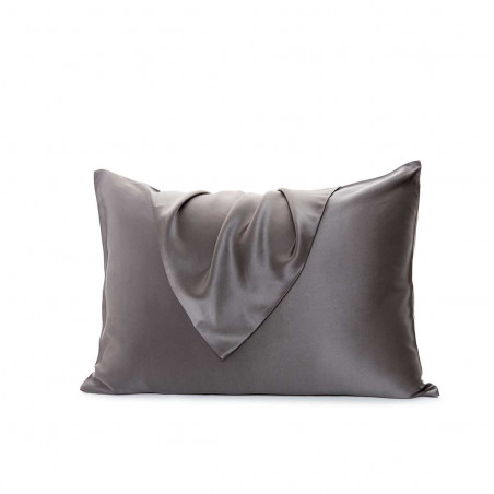 Silk pillowcases 2pcs + Gift | Dark grey