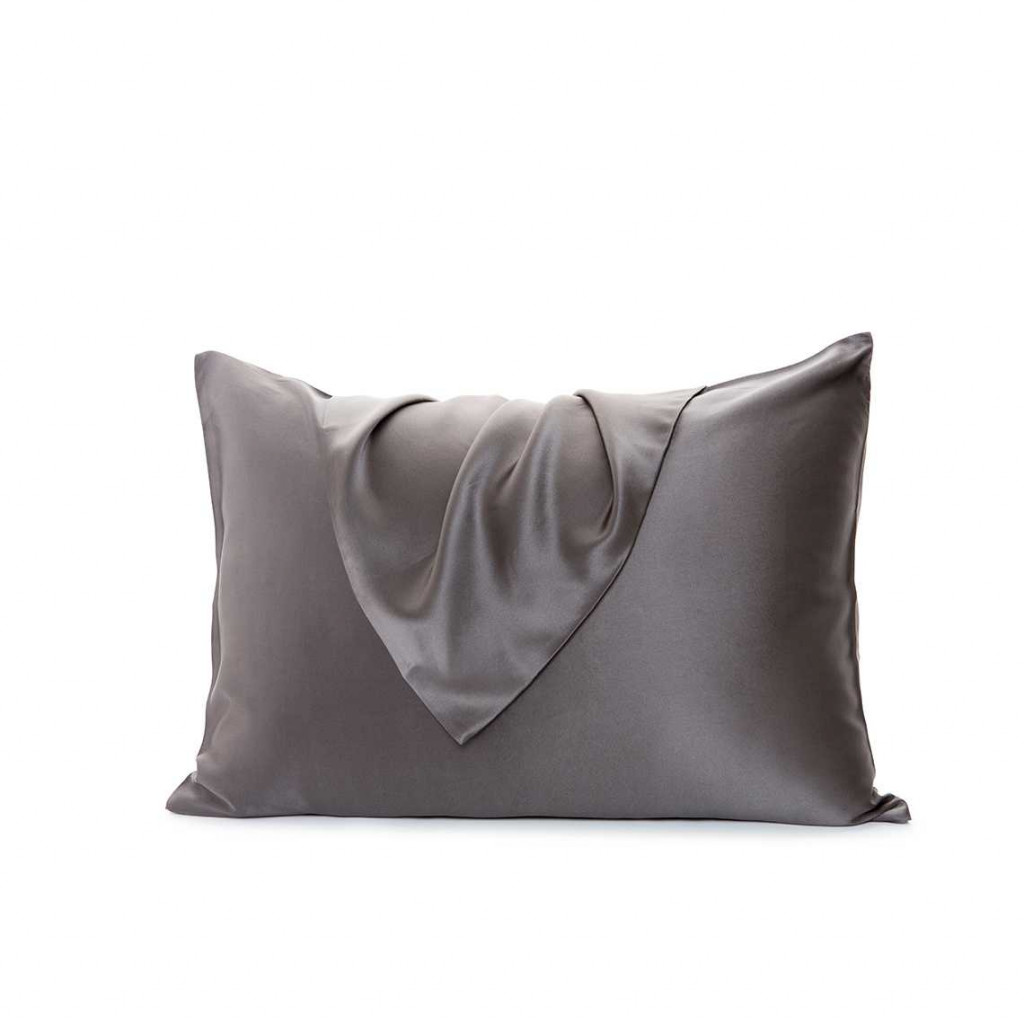 Silk pillowcases 2pcs + Gift | Dark grey