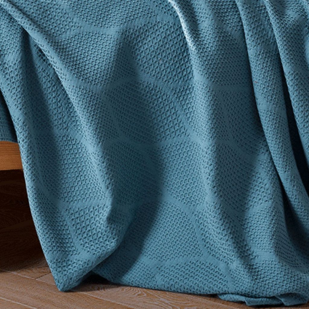 Bedspread with pillowcases VIRA | Blue Bedspread with pillowcases VIRA | Blue