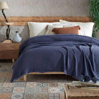 Покрывало MUSLIN Blue | Синий