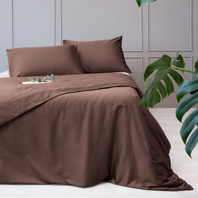 Premium satin bed linen | Brown