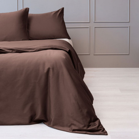 Premium satin bed linen | Brown