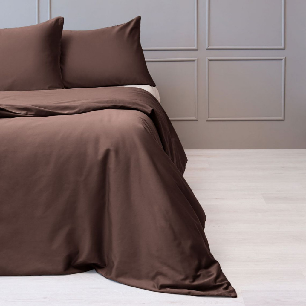 Premium satin bed linen | Brown