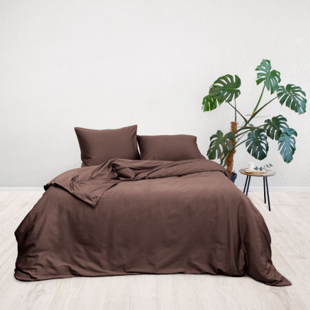 Premium satin bed linen | Brown