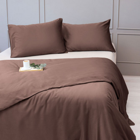 Premium satin bed linen | Brown