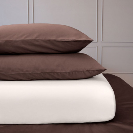 Premium satin bed linen | Brown