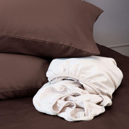 Premium satin bed linen | Brown