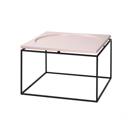 Coffee table Circle in Square | Pink