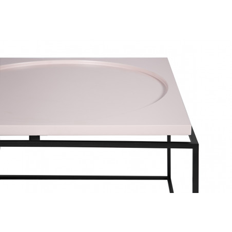 Coffee table Circle in Square | Pink