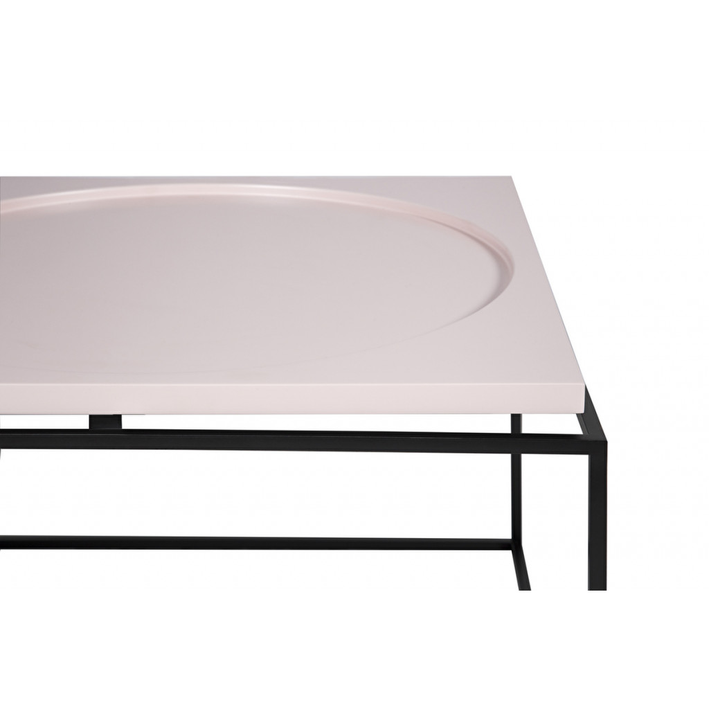 Coffee table Circle in Square | Pink