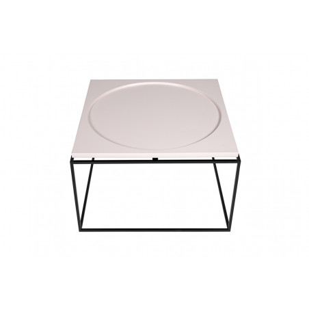 Coffee table Circle in Square | Pink