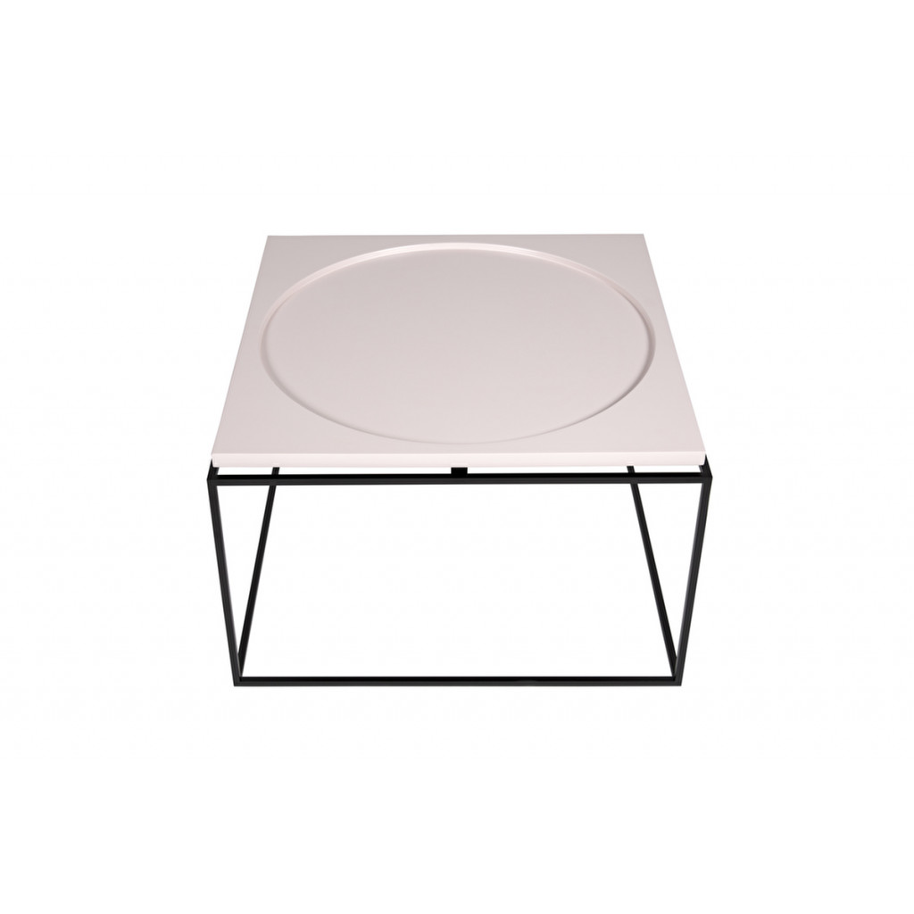 Coffee table Circle in Square | Pink