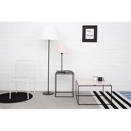 Coffee table Circle in Square | Pink