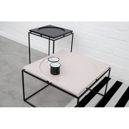 Coffee table Circle in Square | Pink