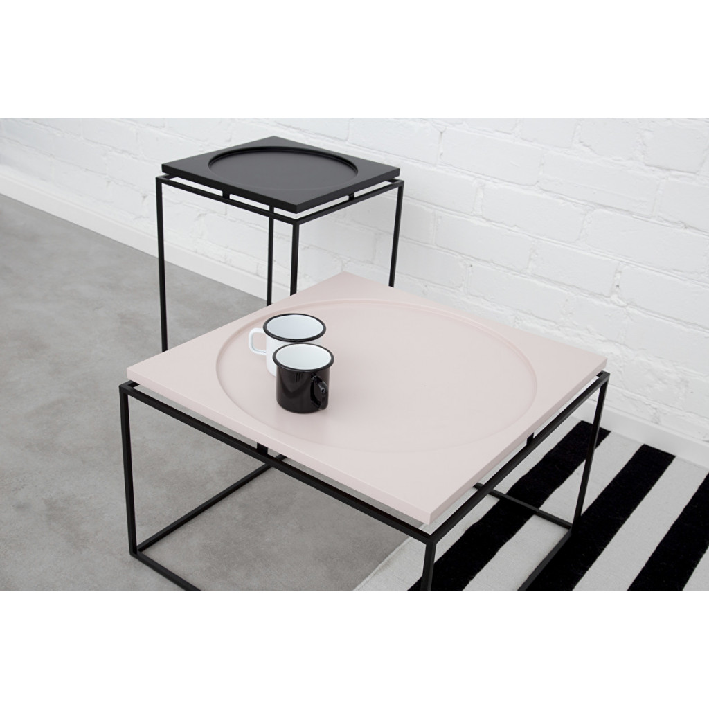 Coffee table Circle in Square | Pink