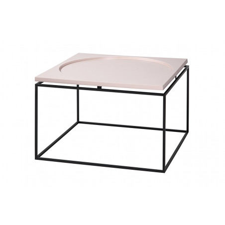 Coffee table Circle in Square | Pink