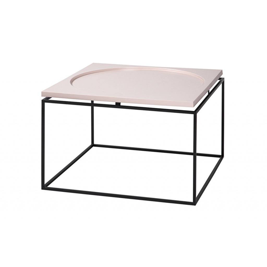Coffee table Circle in Square | Pink