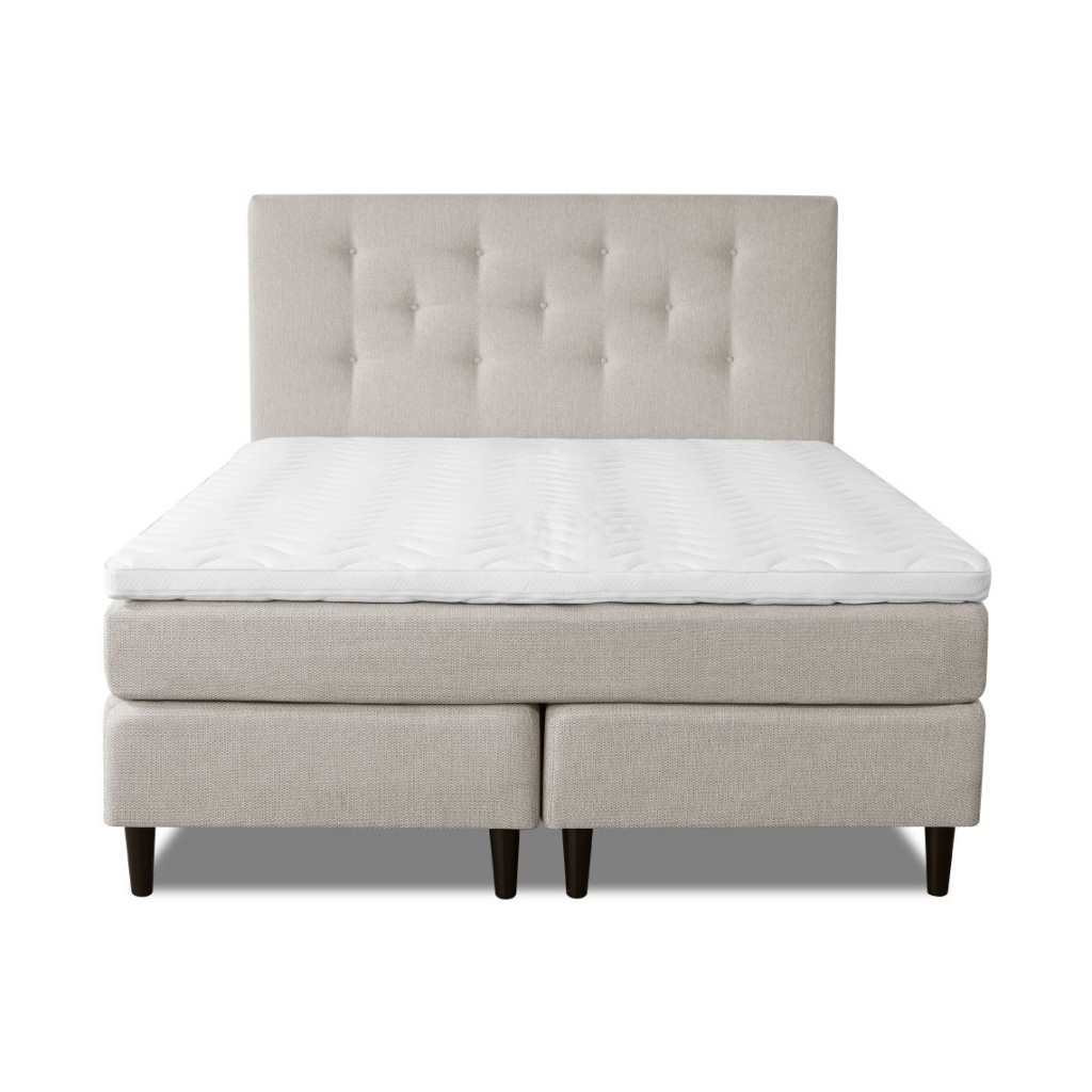 Bed with mattress Nice de Lux | Beige