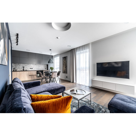 Coffee table Circle in Square | Grey