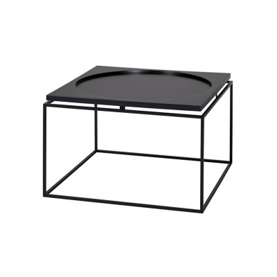 Coffee table Circle in Square | Black