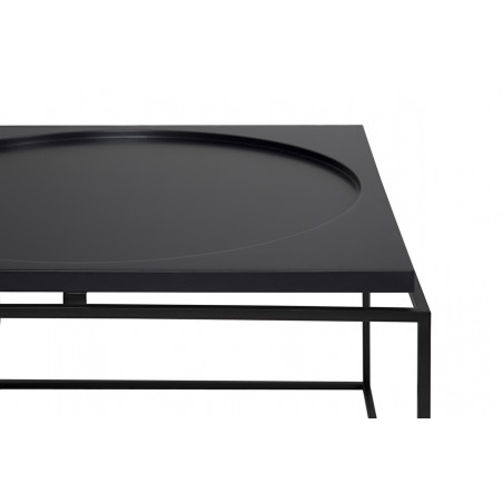 Coffee table Circle in Square | Black