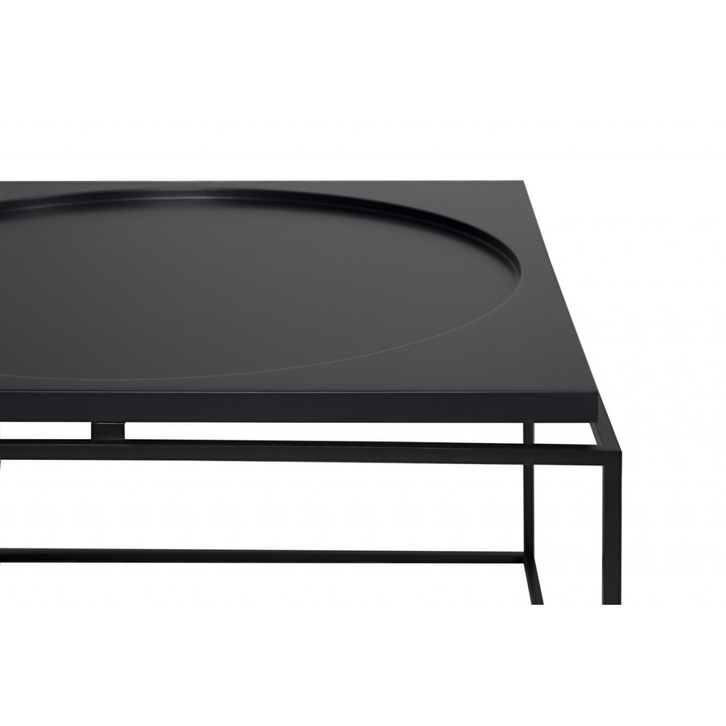 Coffee table Circle in Square | Black