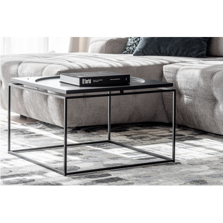 Coffee table Circle in Square | Black