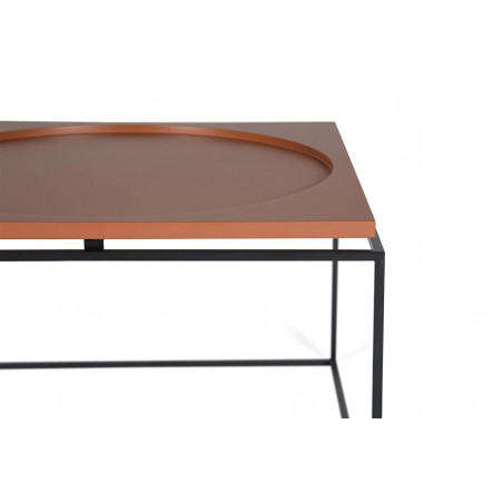 Coffee table Circle in Square | Terracotta