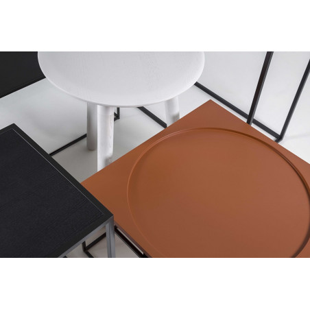 Coffee table Circle in Square | Terracotta