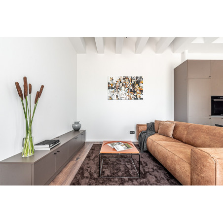 Coffee table Circle in Square | Terracotta
