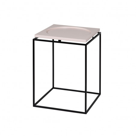 Side table Circle in Square Pink