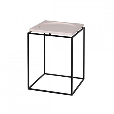 Side table Circle in Square Pink