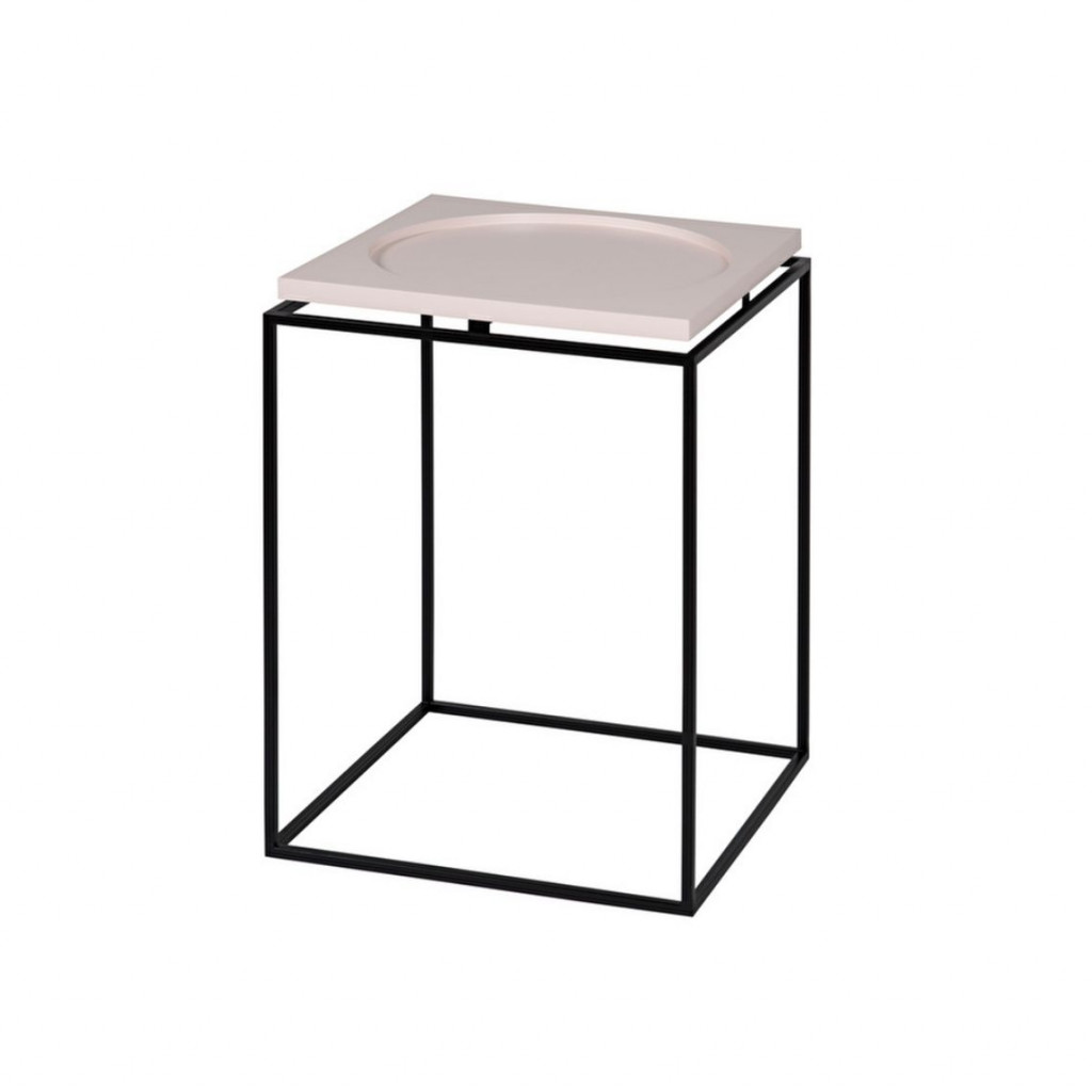 Side table Circle in Square Pink