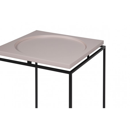 Side table Circle in Square Pink