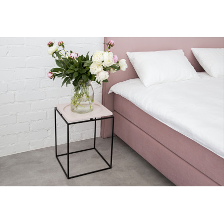 Side table Circle in Square Pink