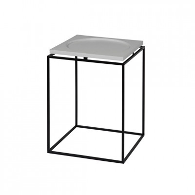 Side table Circle in Square | Grey