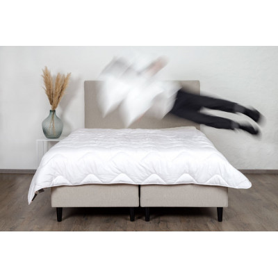 Bed with mattress Nice de Lux | Beige