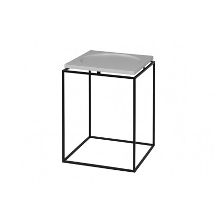 Side table Circle in Square | Grey