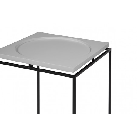 Side table Circle in Square | Grey