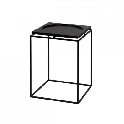 Side table Circle in Square | Black